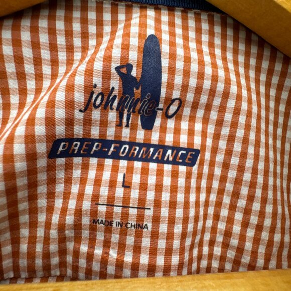 **SOLD**Johnnie O Shirt Mens Large Orange White Button Down Gingham - Picture 15 of 16